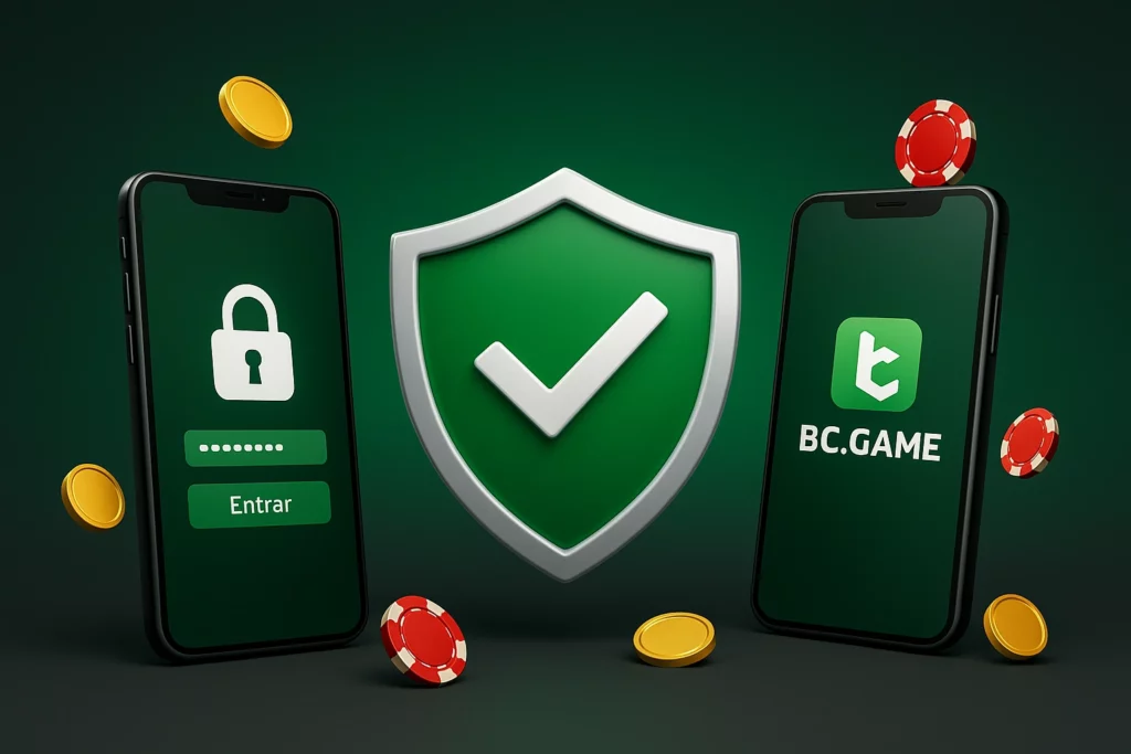 A segurança do login do BC Game protege o seu saldo e dados pessoais