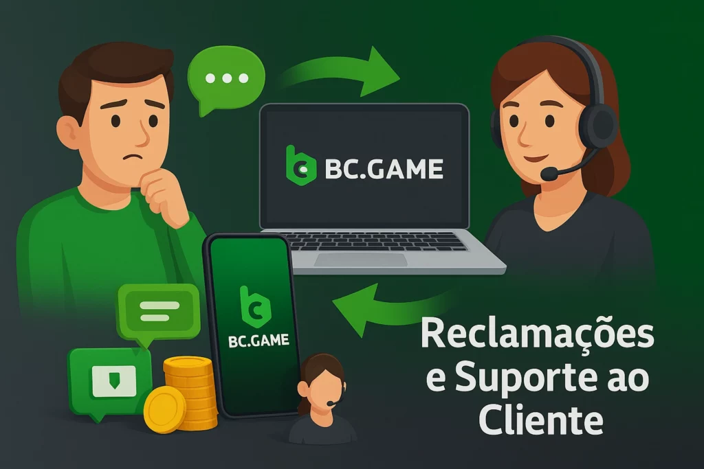 O BC.Game ajuda a resolver dúvidas ou situações que possam surgir onde os jogadores portugueses