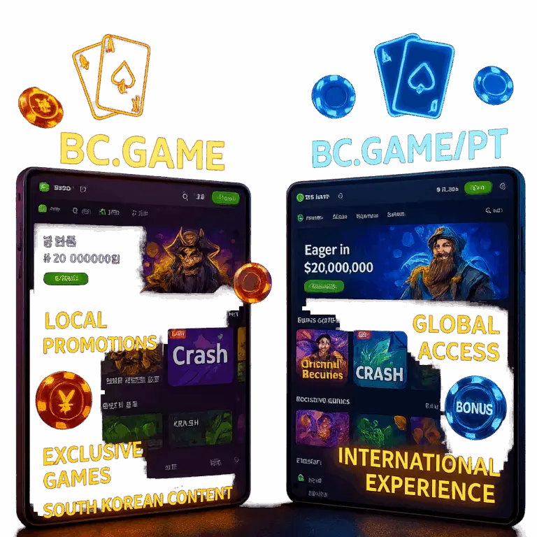 BC.Game SK é semelhante à versão principal, mas com algumas diferenças adaptadas ao mercado português.